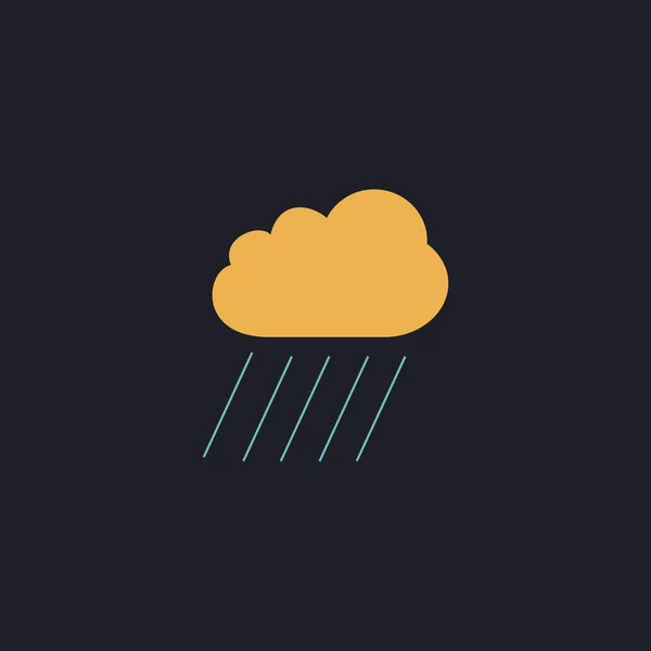 Pluie ordinateur symbole — Image vectorielle