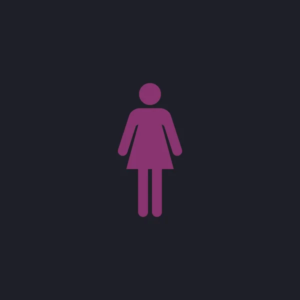 Femme ordinateur symbole — Image vectorielle