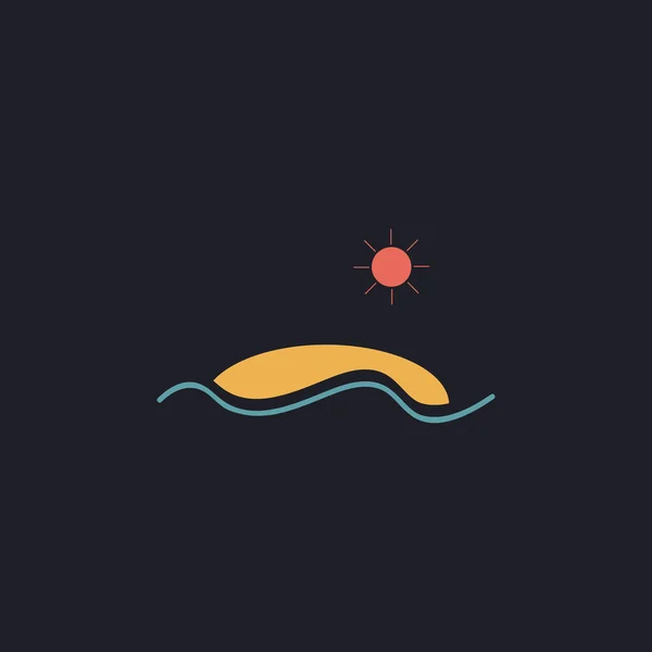 Symbole informatique île — Image vectorielle