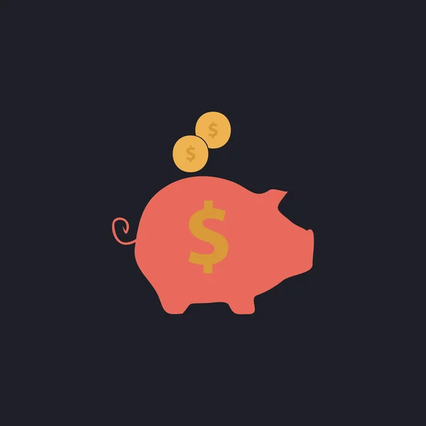 Piggy bank komputer symbol — Wektor stockowy