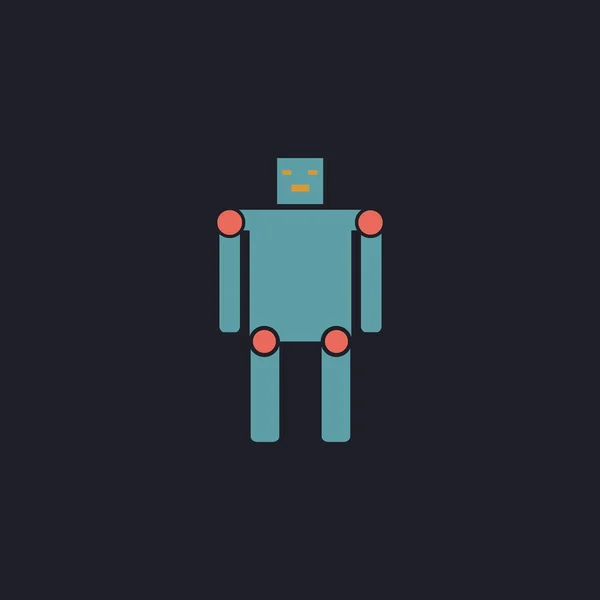 Roboter-Computer-Symbol — Stockvektor