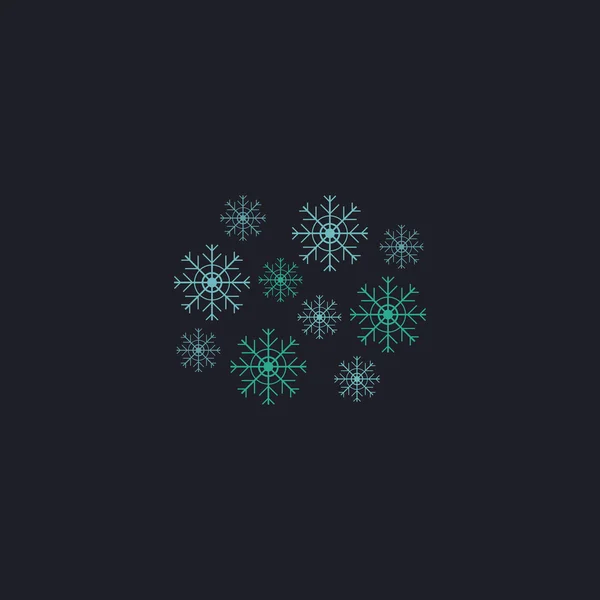 Символ компьютера снежинки — стоковый вектор