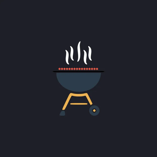 Simbolo del computer barbecue — Vettoriale Stock