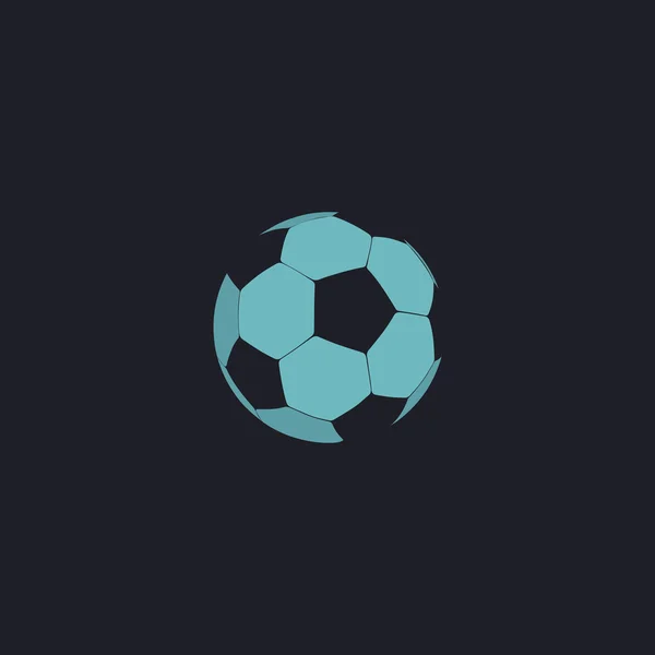 Símbolo de computadora pelota de fútbol — Vector de stock