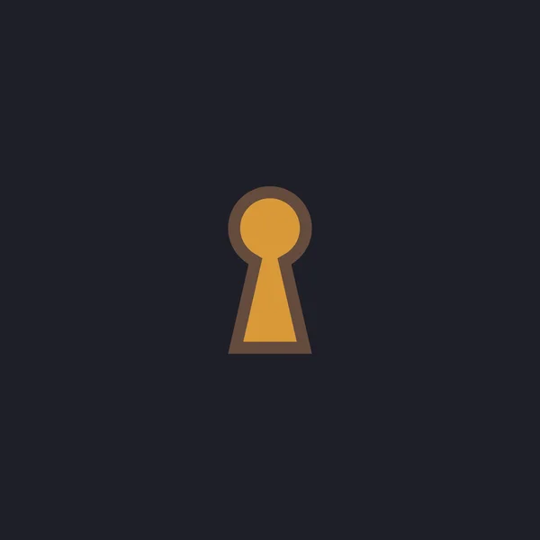 Schlüsselloch-Computersymbol — Stockvektor