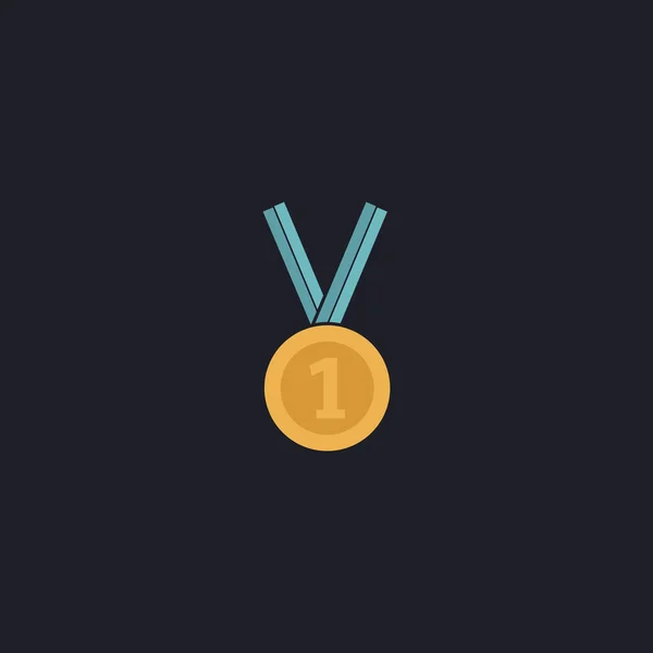 Goldmedaille Computersymbol — Stockvektor