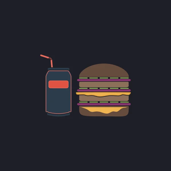 Fast food computer symbol — Stock Vector