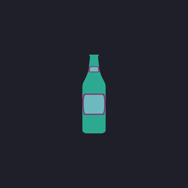 Bière en verre symbole ordinateur — Image vectorielle