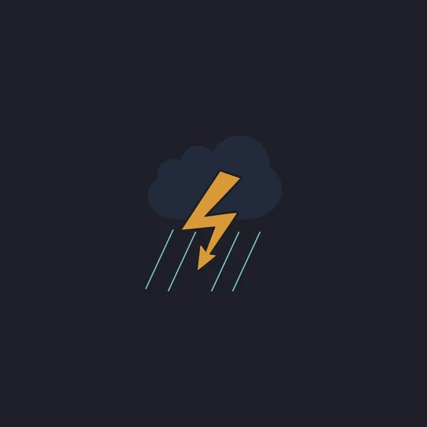 Tormenta eléctrica símbolo del ordenador — Vector de stock