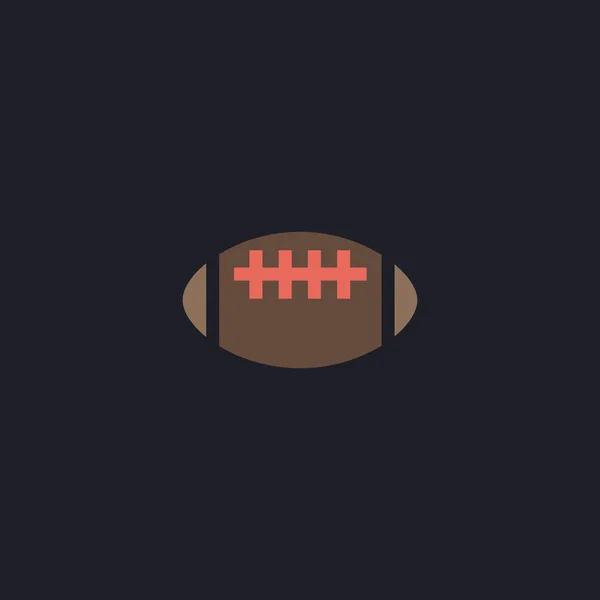 Símbolo de computador de bola de rugby — Vetor de Stock