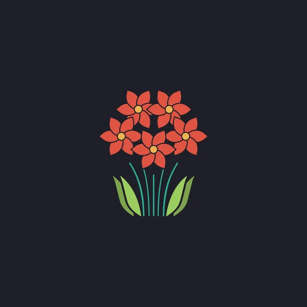 Flores símbolo de ordenador — Vector de stock
