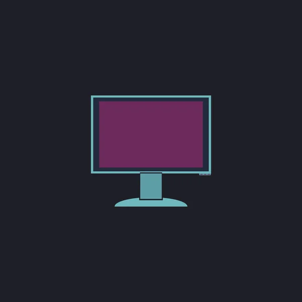 PC monitor símbolo del ordenador — Vector de stock