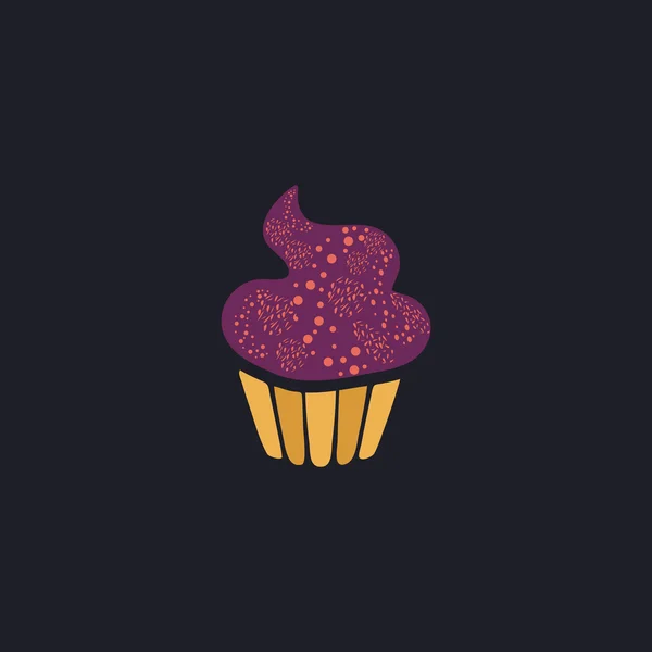 Söta cupcake dator symbol — Stock vektor