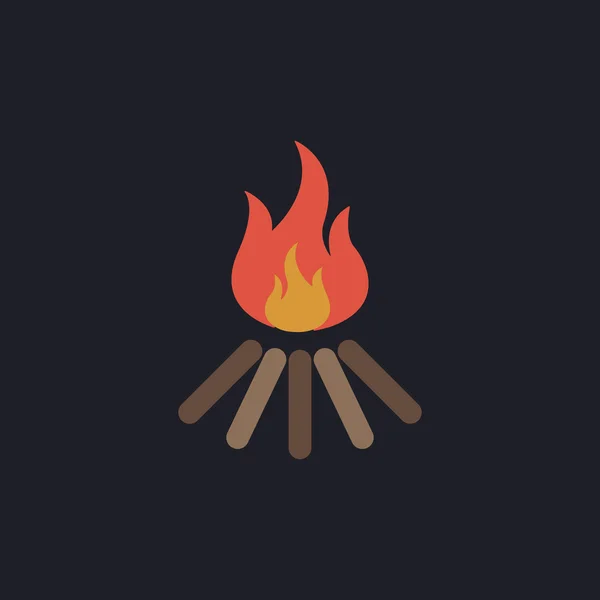 Símbolo do computador da fogueira — Vetor de Stock