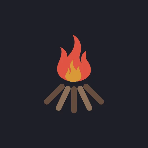 Bonfire computer symbol — Stock Vector