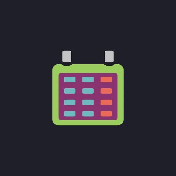 Symbol počítače kalendáře — Stockový vektor