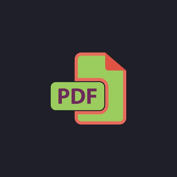 PDF počítače symbol — Stockový vektor