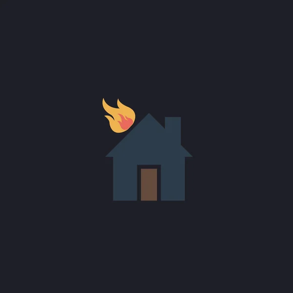 Casa fuego símbolo de ordenador — Vector de stock