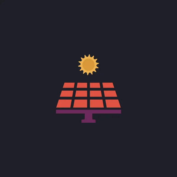 Énergie solaire ordinateur symbole — Image vectorielle