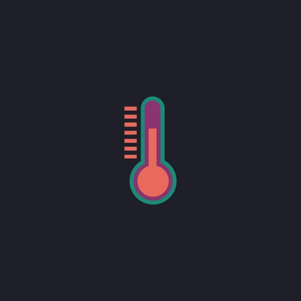 Sıcaklık ölçer bilgisayar simgesi — Stok Vektör