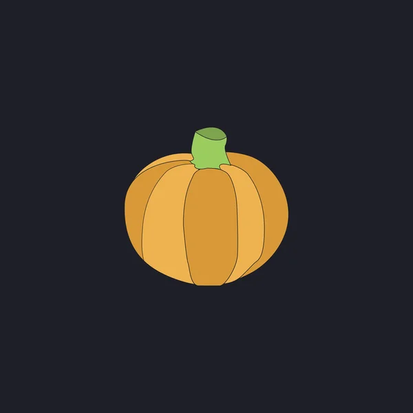 Símbolo de computadora de calabaza — Vector de stock