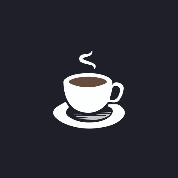 Café caliente símbolo de la computadora — Vector de stock