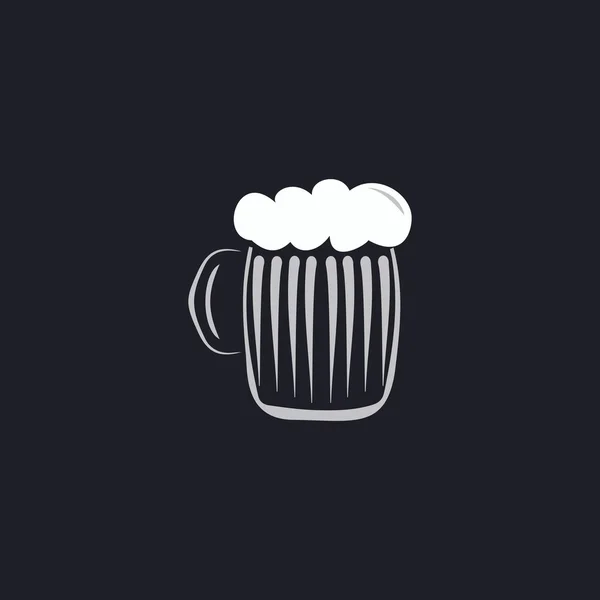 Espumoso símbolo de la computadora cerveza — Vector de stock