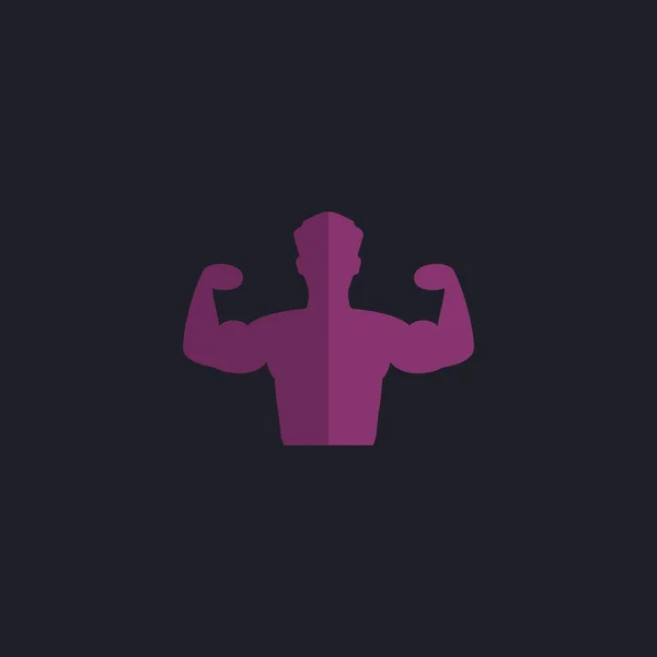 Bodybuilder symbole de l'ordinateur — Image vectorielle