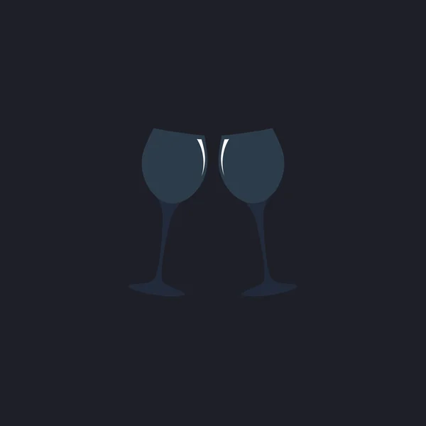 Clink gafas símbolo de la computadora — Vector de stock