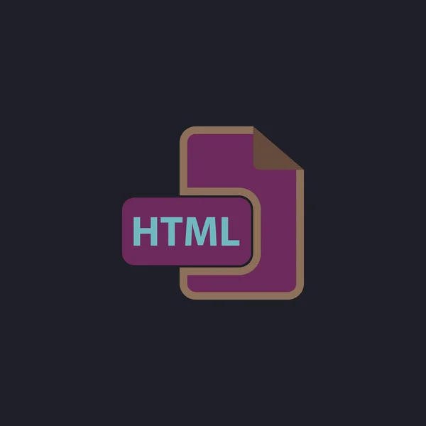 HTML símbolo del ordenador — Vector de stock