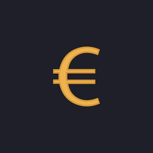 Símbolo Euro computador — Vetor de Stock