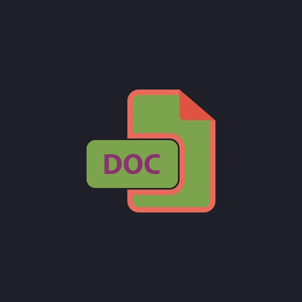 Doc computer symbool — Stockvector