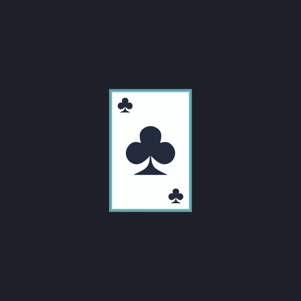 Clubs card computer symbol — Stock Vector