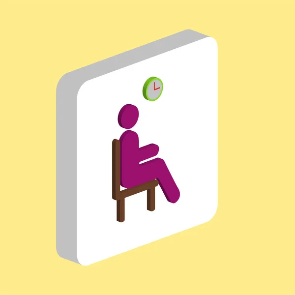Waiting Simple Vector Icon Illustration Symbol Design Template Web Mobile — Stock Vector