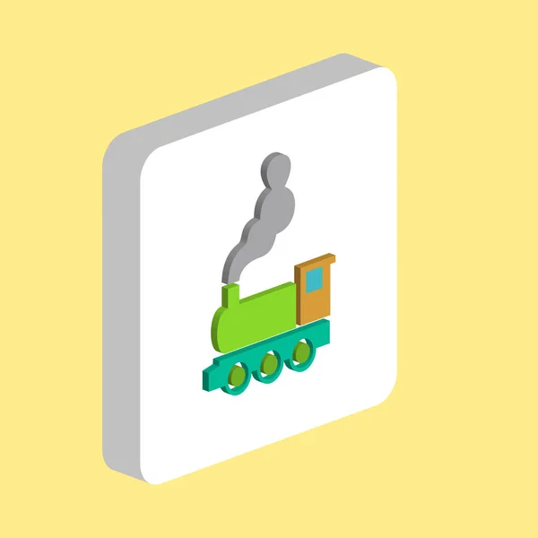 Locomotiva Icona Vettoriale Semplice Illustrazione Modello Design Simbolo Elemento Web — Vettoriale Stock