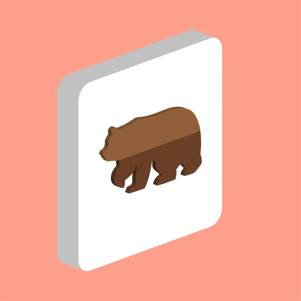 Oso Icono Vector Simple Plantilla Diseño Símbolo Ilustración Para Elemento — Archivo Imágenes Vectoriales