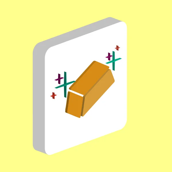 Goldbarren Einfaches Vektor Symbol Illustration Symbol Design Vorlage Für Web — Stockvektor