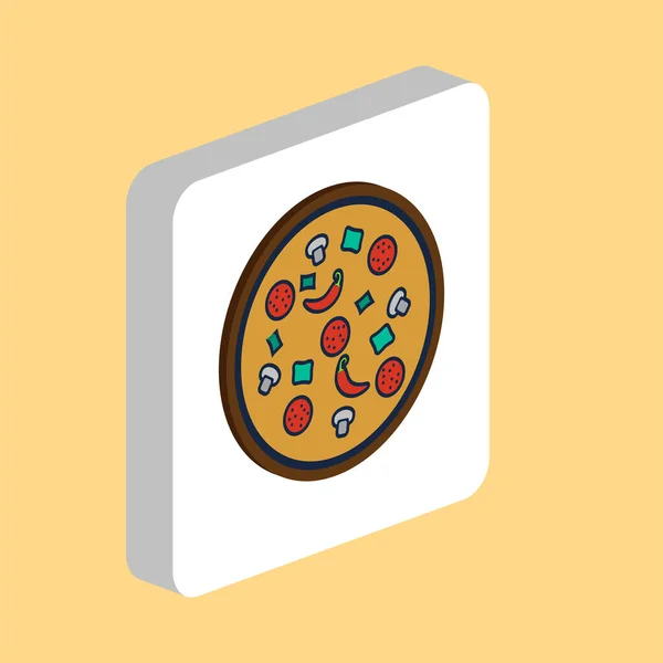 Pizza Icône Vectorielle Simple Modèle Conception Symbole Illustration Pour Élément — Image vectorielle