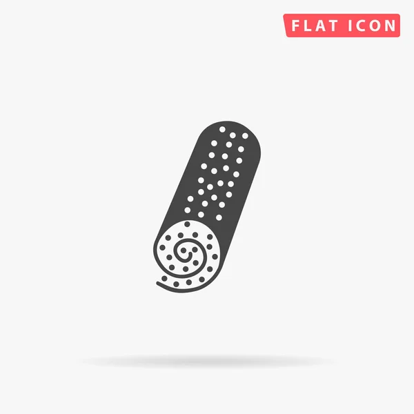 Swiss Roll Cake Vlakke Vector Icoon Met Hand Getekend Ontwerp — Stockvector