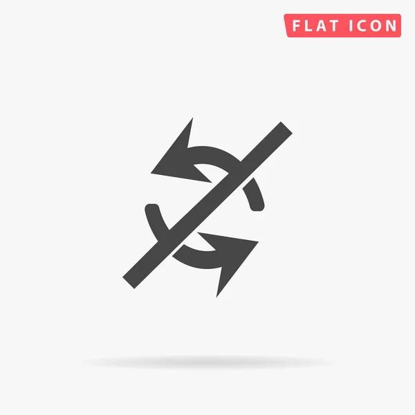 Non Exchange Arrow Flat Vector Icon Hand Drawn Style Design — Stock Vector