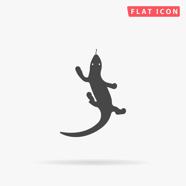 Lizard Vlakke Vector Icoon Met Hand Getekend Ontwerp Illustraties — Stockvector