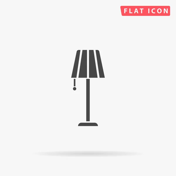 Lampadaire Plat Vecteur Icône Illustrations Style Dessinées Main — Image vectorielle