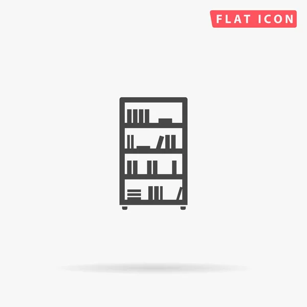Bookcase Flat Vector Icon Hand Drawn Style Design Illustrations — 스톡 벡터