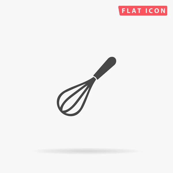 Cocina Whisk Icono Vector Plano Ilustraciones Dibujadas Mano — Vector de stock