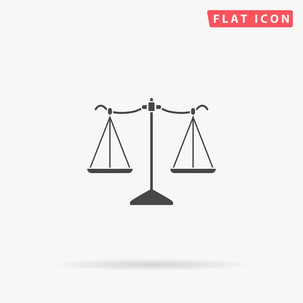Scales Justice Flat Vector Icon Hand Drawn Style Design Illustrations — Stock Vector