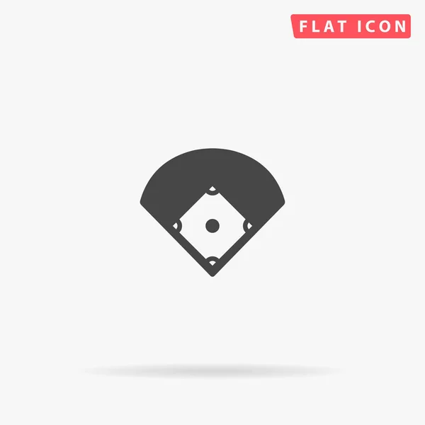 Baseballfeld Flache Vektor Symbol Handgezeichnete Design Illustrationen — Stockvektor