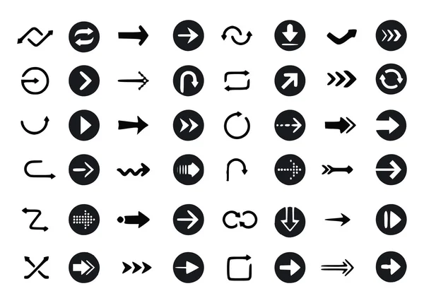 Pijl teken pictogram ingesteld. — Stockvector