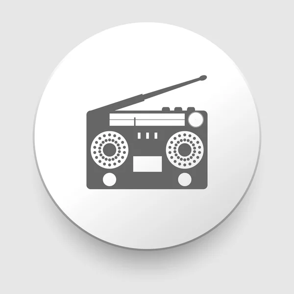 ビンテージ ラジオ テープ リコーダーのイラスト — ストックベクタ