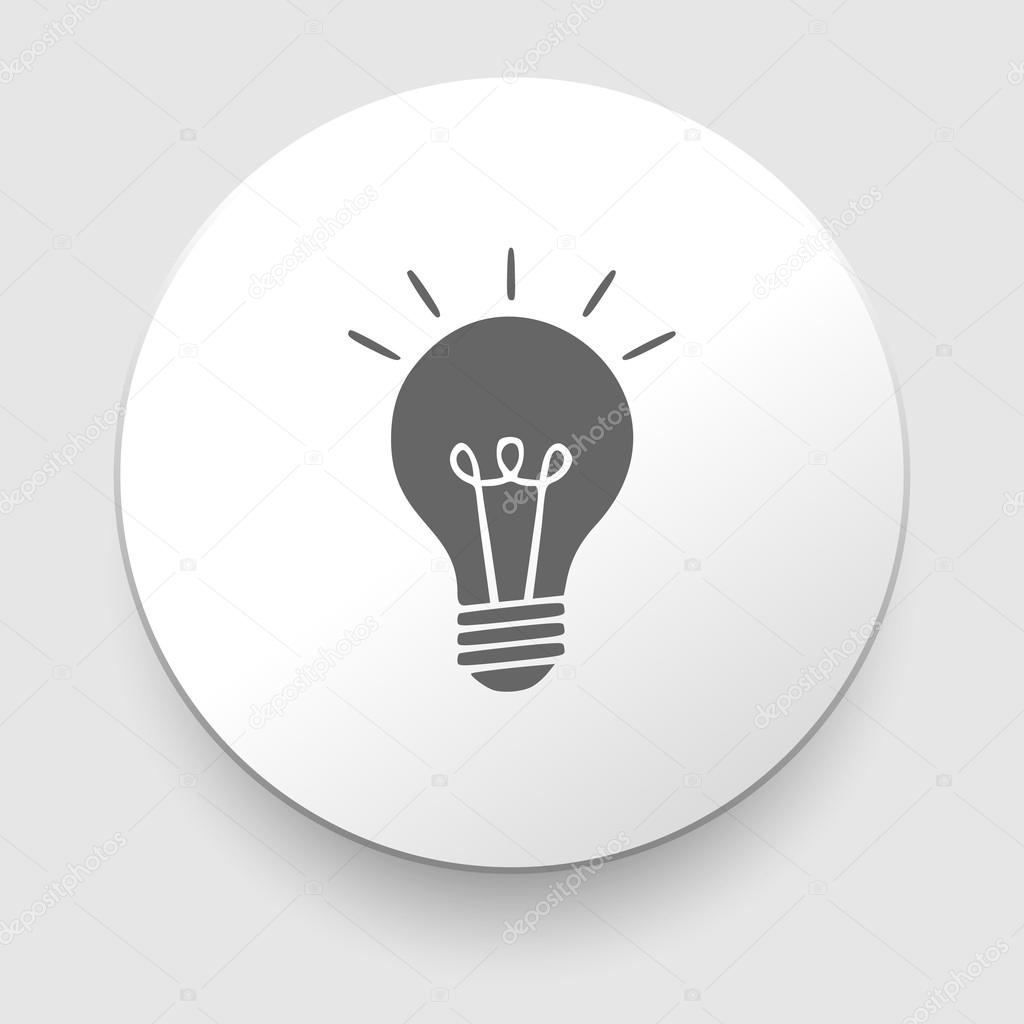 Electric lamp icon - vector illustration