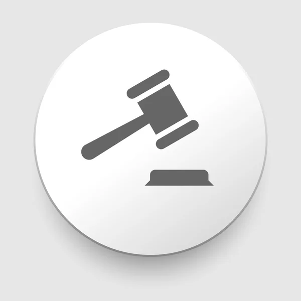 Judge or auction hammer icon — Stock Vector